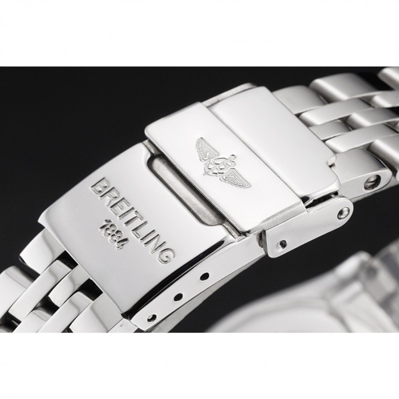 Breitling Chronomat Quartz Light Blue Dial Stainless Steel Case And Bracelet Replica Watches