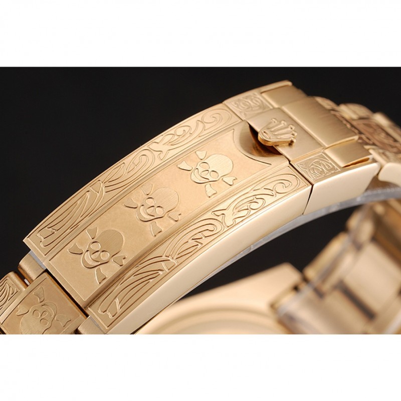 Rolex Submariner Skull Limited Edition Brown Dial Gold Case And Bracelet 1454070 Replica Watches