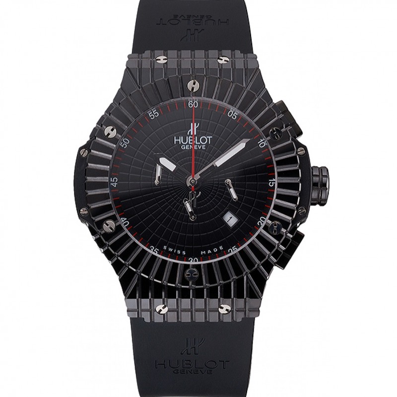 Hublot Big Bang Caviar Black Dial Black Case Replica Watches